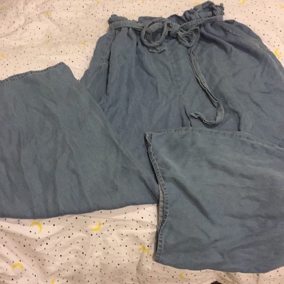 Chambray wide leg pants - Picture 1 of 3